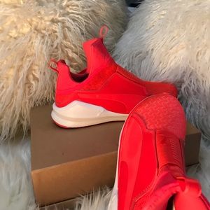 Bright Orange Puma Sneakers .. worn once/twice